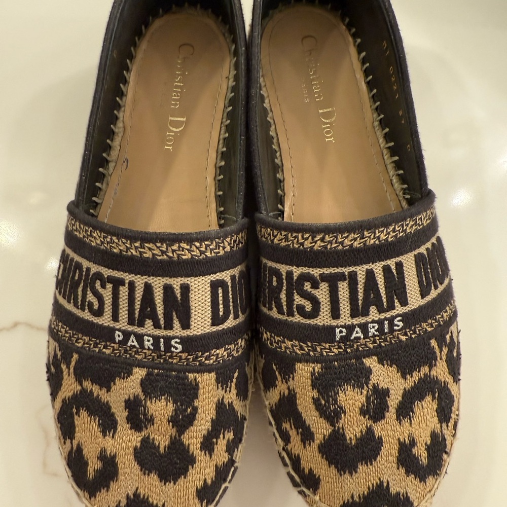 Dior Black and Tan Espadrilles